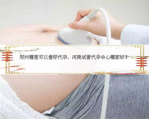 郑州哪里可以借卵代孕，河南试管代孕中心哪家好？